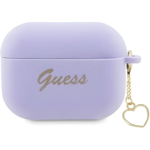 Coque Guess GUAP2LSCHSU AirPods Pro 2 (2022/2023) purple Silicone Charm Heart Collection