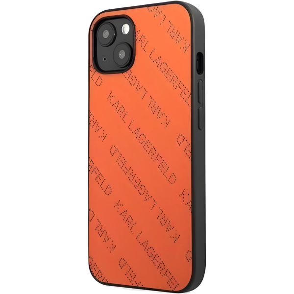 Coque Karl Lagerfeld KLHCP13MPTLO iPhone 13/14/15 6,1" hardcase orange Perforated Allover