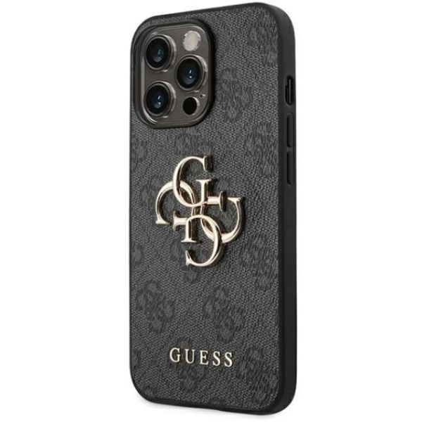 Coque Guess iPhone 14 Pro Gray Big Metal Logo