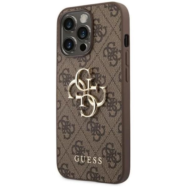 Coque Guess iPhone 14 Pro Brown Hardcase 4G Big Metal Logo
