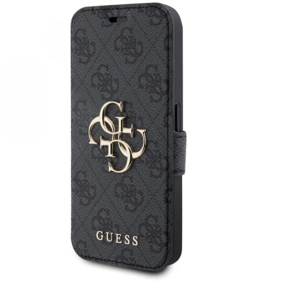 Coque Guess iPhone 15 Pro 6.1" grey book 4G Metal Logo