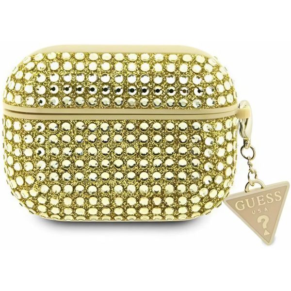 Coque Guess GUA3HDGTPD AirPods 3 gold Rhinestone Triangle Charm