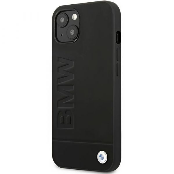 Coque BMW iPhone 14/15/13 6.1" black Leather Stamp