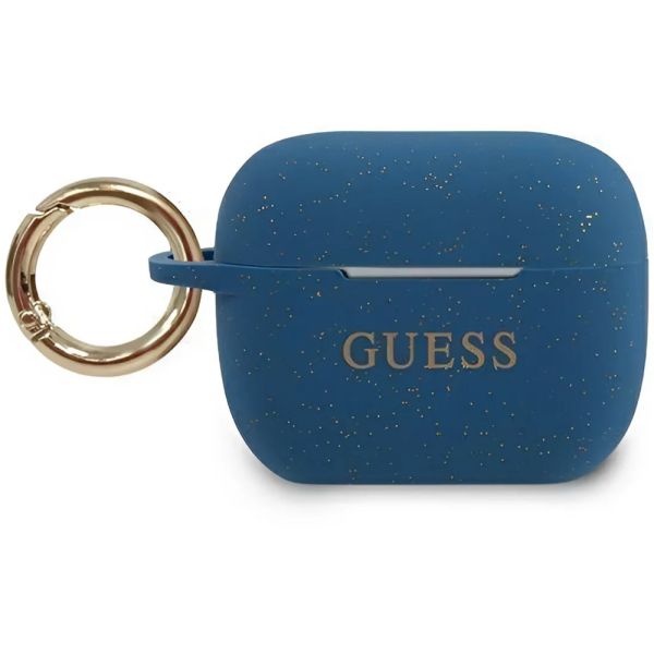 Coque Guess GUACAPSILGLBL AirPods Pro blue Silicone Glitter