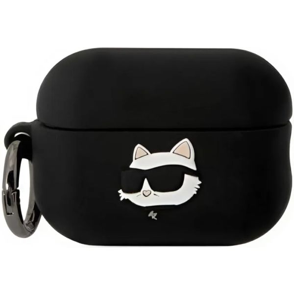 Coque Karl Lagerfeld KLAP2RUNCHK AirPods Pro 2 (2022/2023) black Silicone Choupette Head 3D