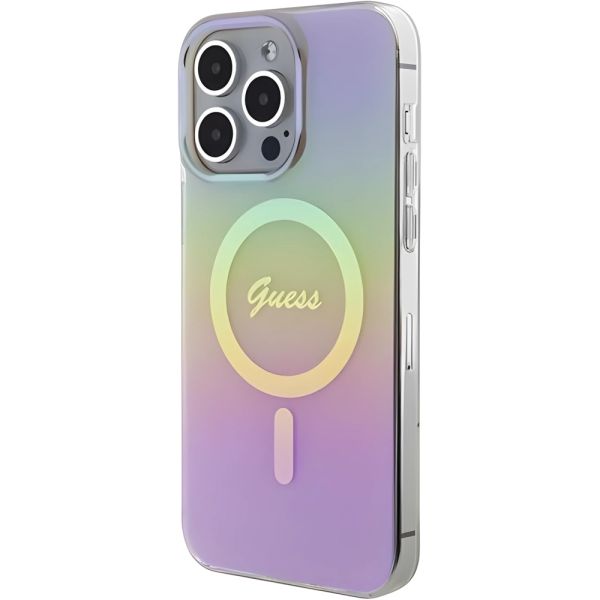 Coque Guess iPhone 15 Pro 6.1" purple hardcase IML Iridescent MagSafe