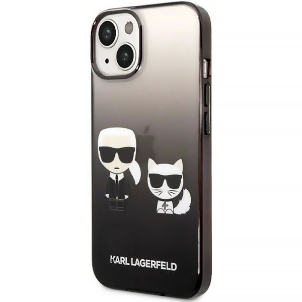 Coque Karl Lagerfeld KLHCP14MTGKCK iPhone 14 Plus/15 Plus 6,7" hardcase black Gradient Ikonik Karl & Choupette