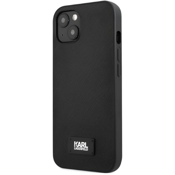 Coque Karl Lagerfeld KLHCP13SSFMP2K iPhone 13 mini 5,4" hardcase black Saffiano Plaque