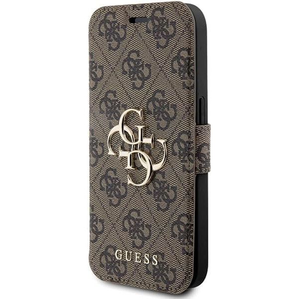 Coque Guess iPhone 15 Pro Max 6.7" brown book 4G Metal Logo