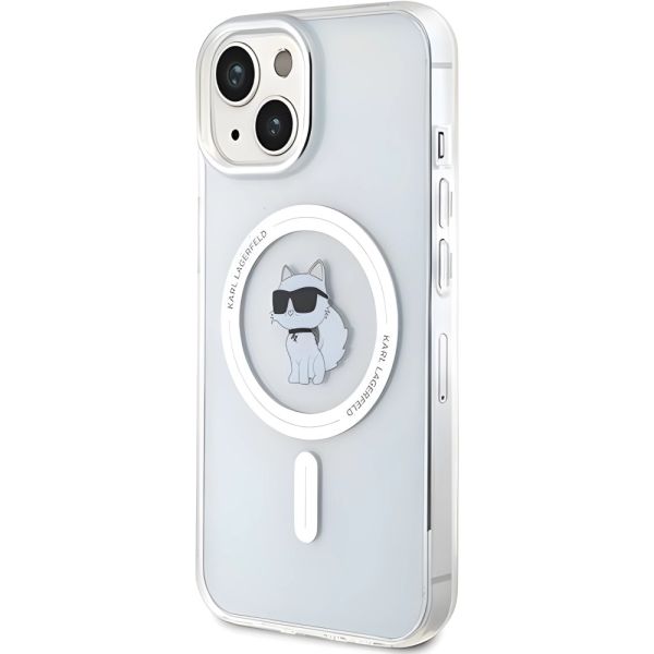 Coque Karl Lagerfeld KLHMP15SHFCCNOT iPhone 15/14/13 6.1" transparent hardcase IML Choupette MagSafe