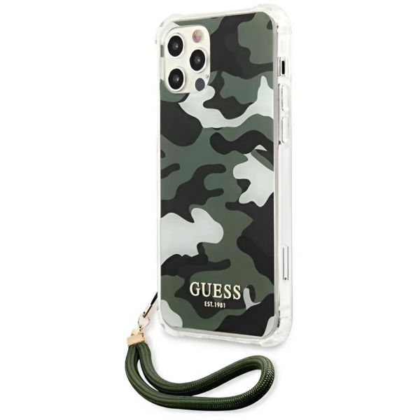 Coque Guess iPhone 12/12 Pro 6,1" khaki hardcase Camo Collection