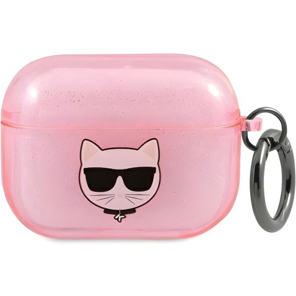 Coque Karl Lagerfeld KLA3UCHGP AirPods 3 pink Glitter Choupette