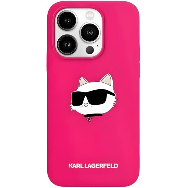 Coque Karl Lagerfeld KLHMP15MSCHPPLF iPhone 15 Plus/14 Plus 6.7" fuschia hardcase Silicone Choupette Head MagSafe
