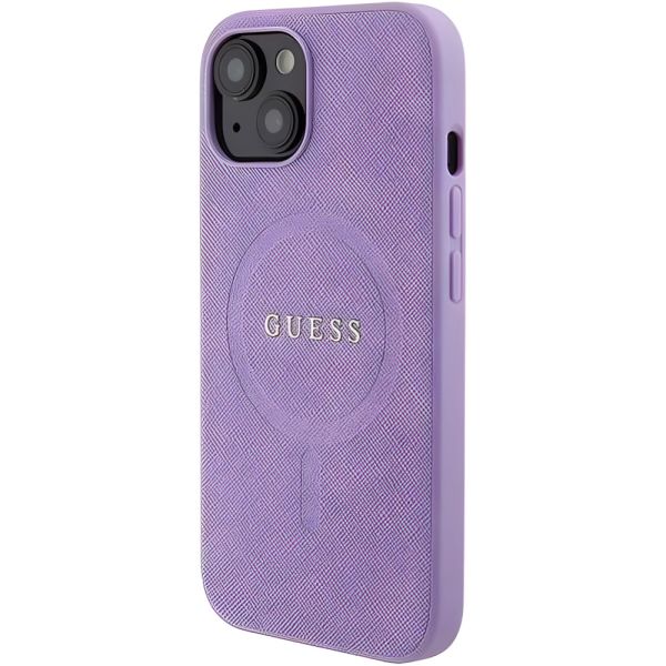 Coque Guess iPhone 15 Plus/14 Plus 6.7" purple hardcase Saffiano MagSafe