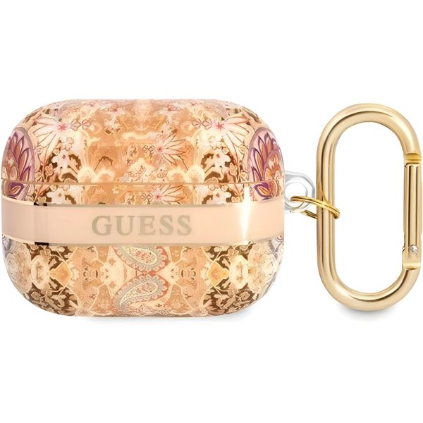 Coque Guess AirPods Pro gold Paisley Strap Collection