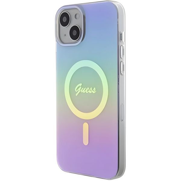 Coque Guess iPhone 15 Plus/14 Plus 6.7" purple hardcase IML Iridescent MagSafe