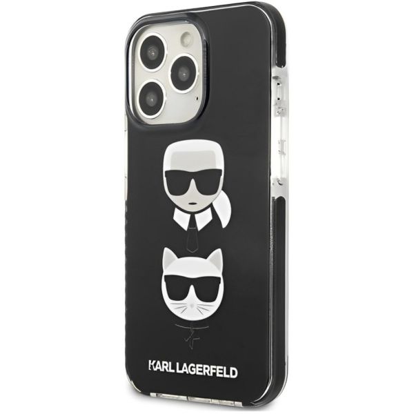 Coque Karl Lagerfeld KLHCP13LTPE2TK iPhone 13 Pro/13 6,1" hardcase black Karl&Choupette Head