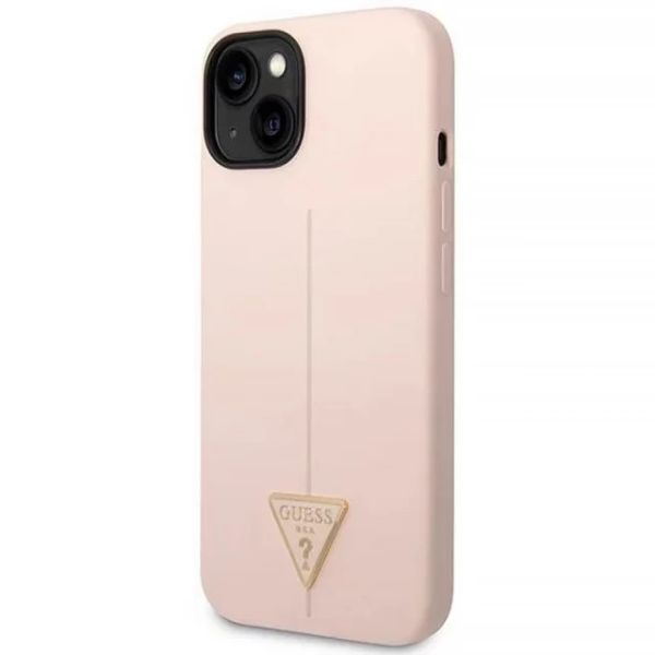 Coque Guess iPhone 14 Plus/15 Plus 6.7" pink hardcase Silicone Triangle