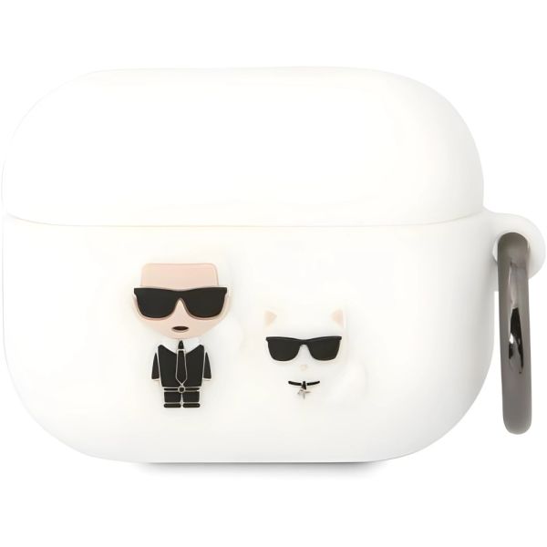 Coque Karl Lagerfeld KLACAPSILKCW AirPods Pro white Silicone Karl & Choupette