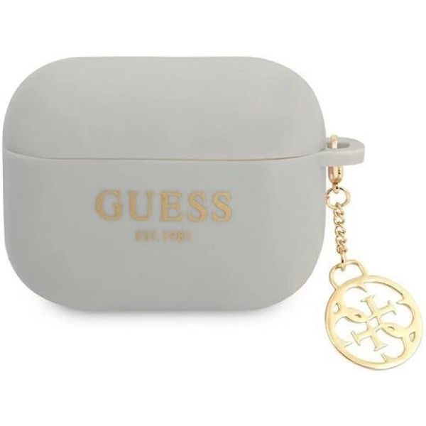Coque Guess GUAPLSC4EG AirPods Pro grey Silicone Charm 4G Collection