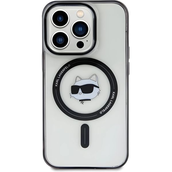 Coque Karl Lagerfeld KLHMP15MHCHNOTK iPhone 15 Plus/14 Plus 6.7" transparent hardcase IML Choupette`s Head MagSafe