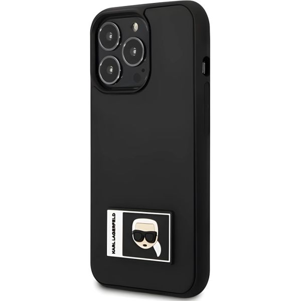 Coque Karl Lagerfeld KLHCP13L3DKPK iPhone 13 Pro/13 6,1" black hardcase Ikonik Patch