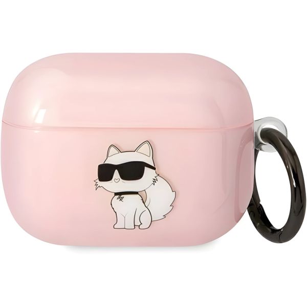 Coque Karl Lagerfeld KLAPHNCHTCP Airpods Pro pink Ikonik Choupette