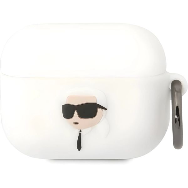 Coque Karl Lagerfeld KLAPRUNIKH AirPods Pro white Silicone Karl Head 3D