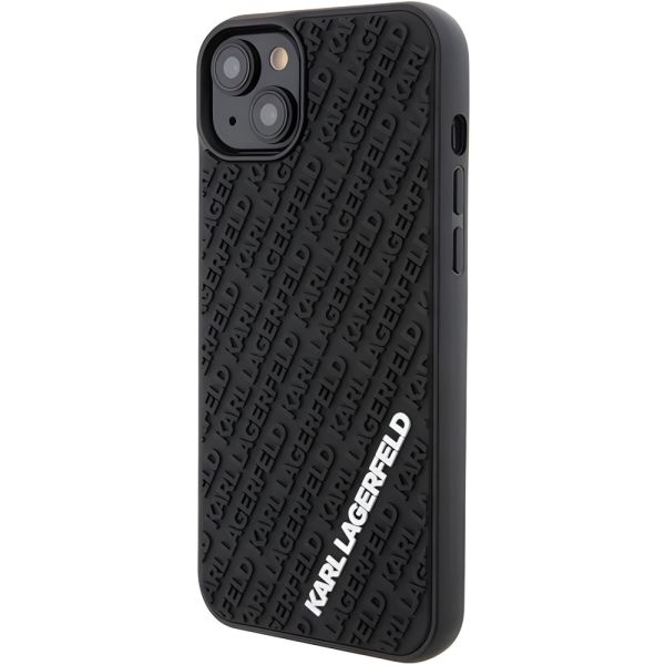 Coque Karl Lagerfeld KLHCP15M3DMKRLK iPhone 15 Plus/14 Plus 6.7" czarny/black hardcase 3D Rubber Multi Logo
