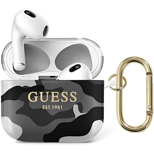 Coque Guess GUA3UCAMG AirPods 3 black Camo Collection