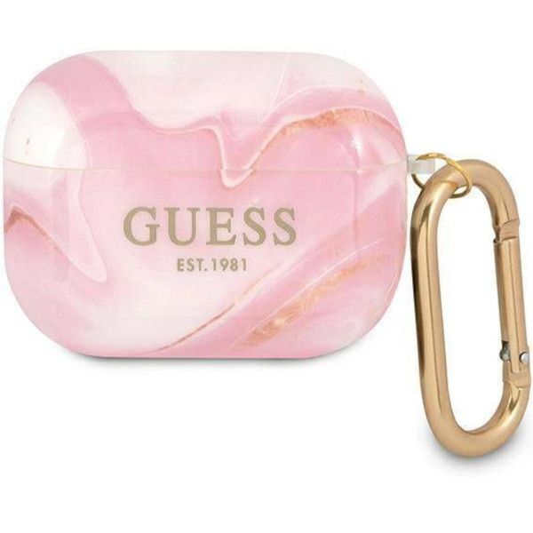 Coque Guess GUAPUNMP AirPods Pro pink Marble Collection
