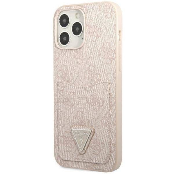 Coque Guess  iPhone 13 Pro/13 6,1" pink hardcase 4G Triangle Logo Cardslot