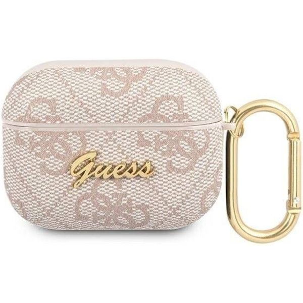 Coque Guess GUAP4GSMP AirPods Pro pink 4G Script Metal Collection