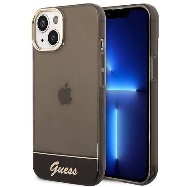 Coque Guess iPhone 14 Plus/15 Plus 6.7" black hardcase Translucent