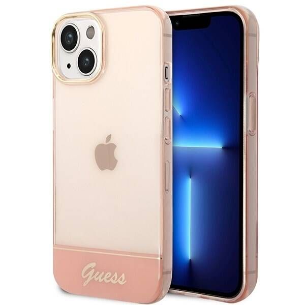 Coque Guess iPhone 14 Plus/15 Plus 6.7" pink hardcase Translucent