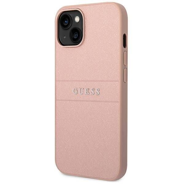 Coque Guess iPhone 14 Plus/15 Plus 6.7" pink Saffiano Strap