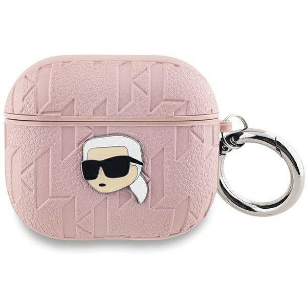 Coque Karl Lagerfeld KLA3PGKIPP AirPods 3 pink Monogram Karl Head