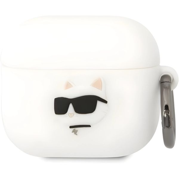 Coque Karl Lagerfeld KLA3RUNCHH AirPods 3 white Silicone Choupette Head 3D
