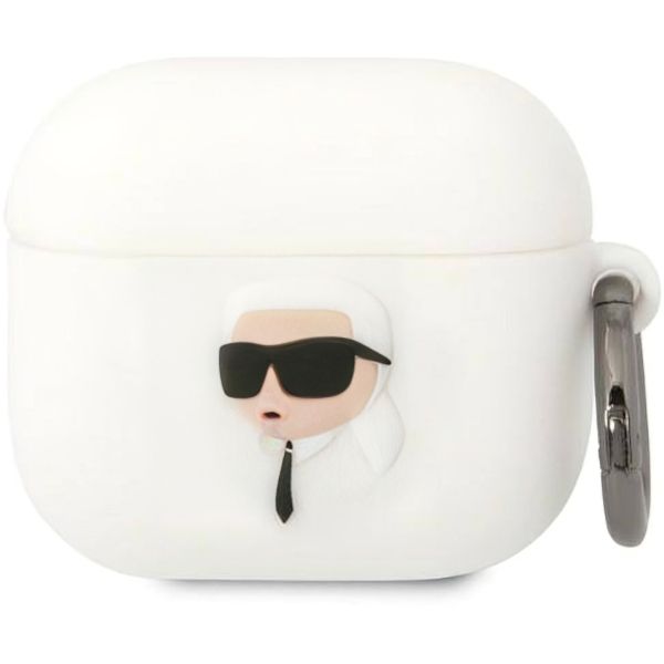 Coque Karl Lagerfeld KLA3RUNIKH AirPods 3 white Silicone Karl Head 3D