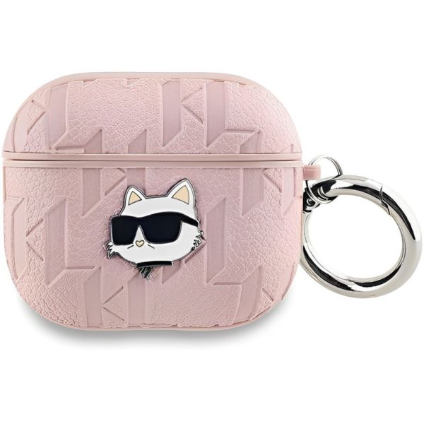 Coque Karl Lagerfeld KLAP2PGCHPP AirPods Pro 2 (2022/2023) pink Monogram Choupette Head