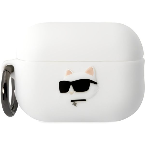 Coque Karl Lagerfeld KLAP2RUNCHH AirPods Pro 2 (2022/2023) white Silicone Choupette Head 3D