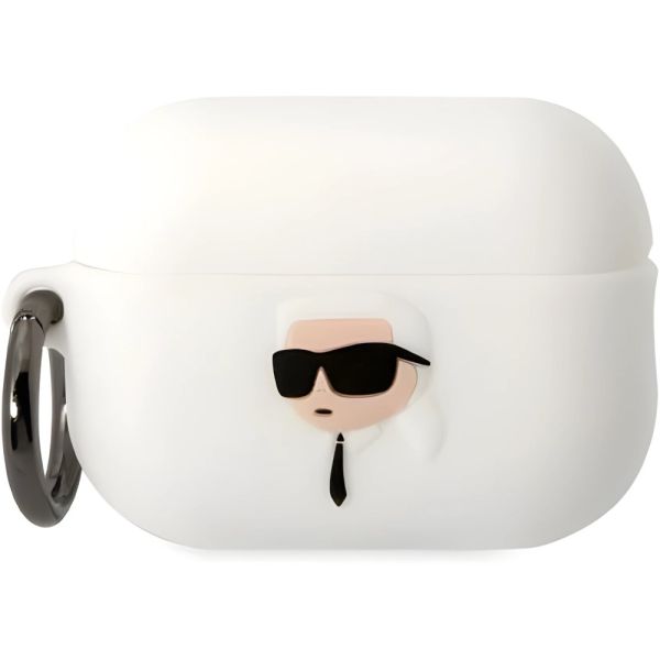 Coque Karl Lagerfeld KLAP2RUNIKH AirPods Pro 2 (2022/2023) white Silicone Karl Head 3D