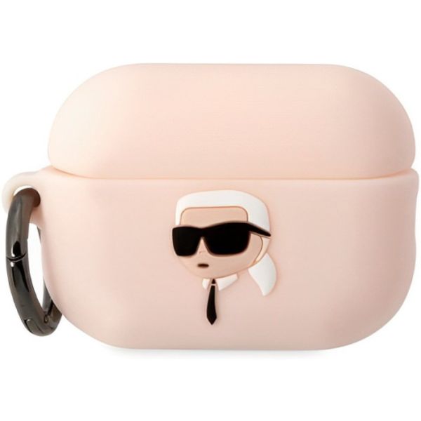Coque Karl Lagerfeld KLAP2RUNIKP AirPods Pro 2 (2022/2023) pink Silicone Karl Head 3D