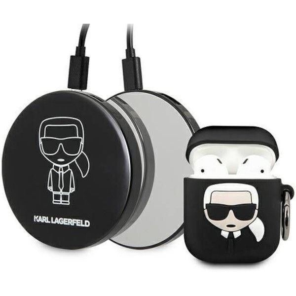 Coque Karl Lagerfeld KLBPPBOA2K AirPods case + Power Bank Ikonik