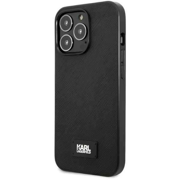 Coque Karl Lagerfeld KLHCP13LSFMP2K iPhone 13 Pro/13 6,1" hardcase black Saffiano Plaque
