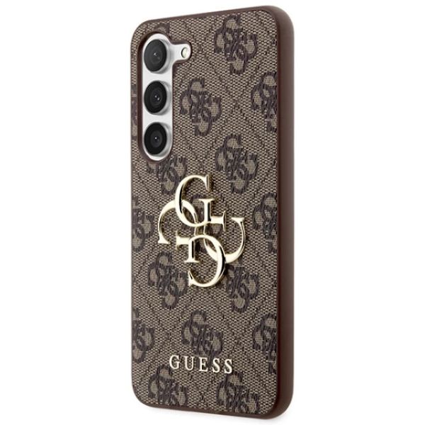 Coque Guess Samsung Galaxy S24+ brown hardcase 4G Big Metal Logo