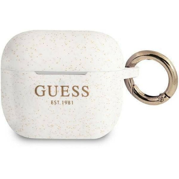 Coque Guess GUA3SGGEH AirPods 3 white Silicone Glitter