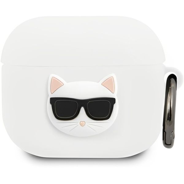 Coque Karl Lagerfeld KLACA3SILCHWH AirPods 3 white Silicone Choupette