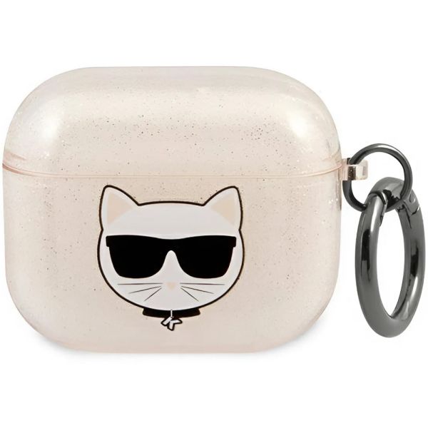 Coque Karl Lagerfeld KLA3UCHGD AirPods 3 gold Glitter Choupette