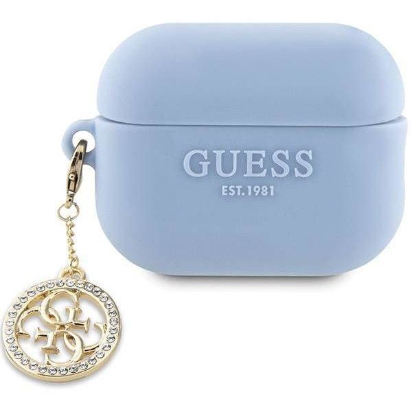 Coque Guess GUAP23DSLGHDB AirPods Pro 2 (2022/2023) blue 3D Rubber 4G Diamond Charm
